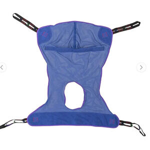 Invacare R114 Full Body Sling Commode Opening Patient Lift Medium Polyester 450